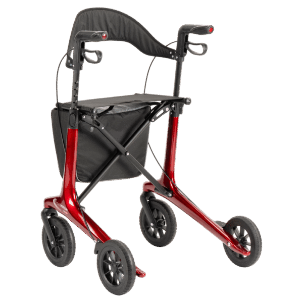 MultiMotion Carbon Rollator Rood achterkant