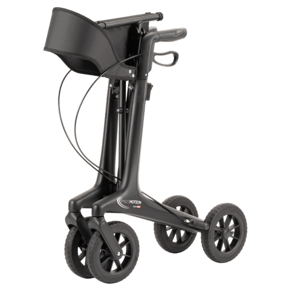 MultiMotion Carbon Rollator Zwart ingeklapt