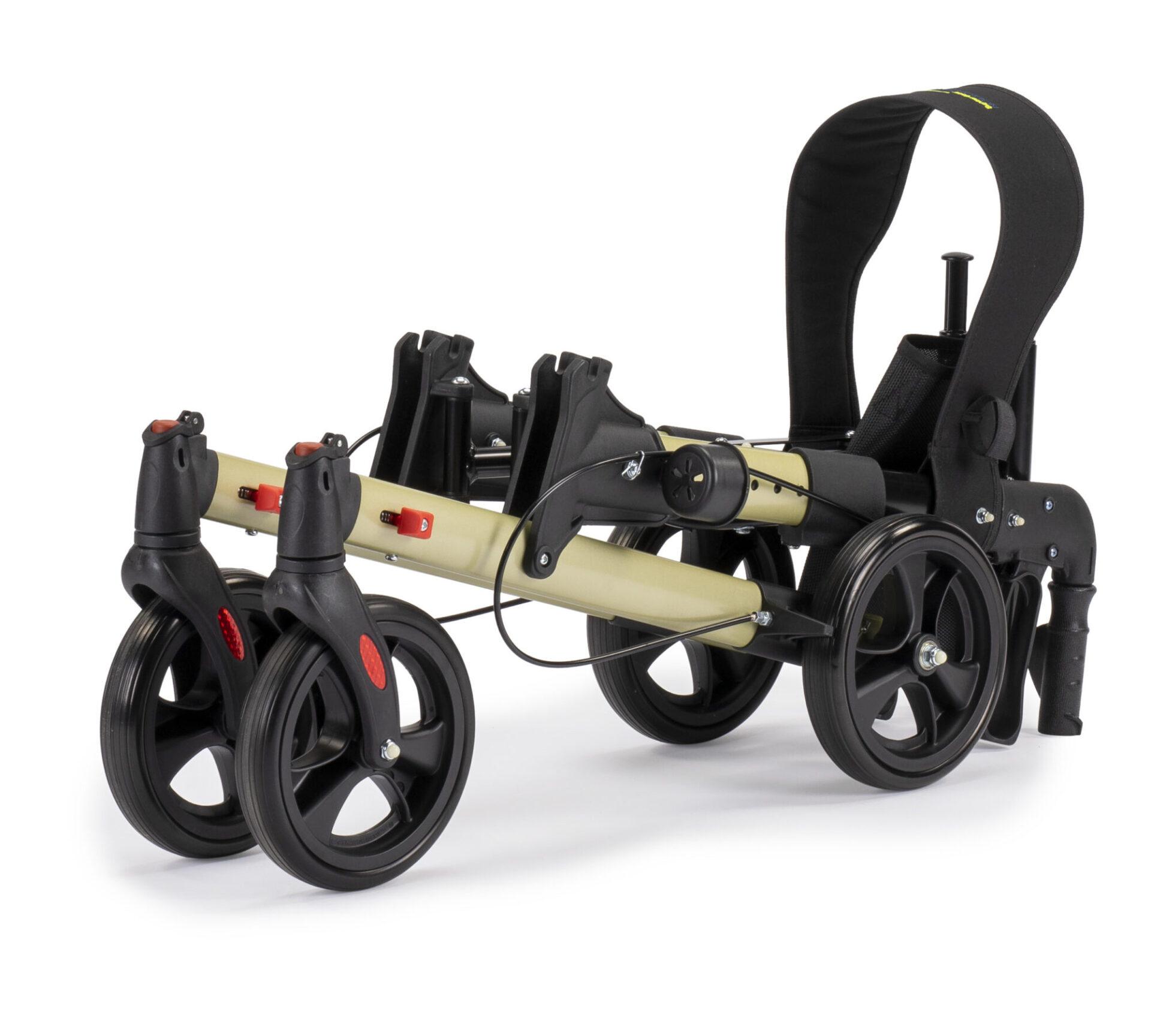 MultiMotion Double Rollator Champagne ingeklapt